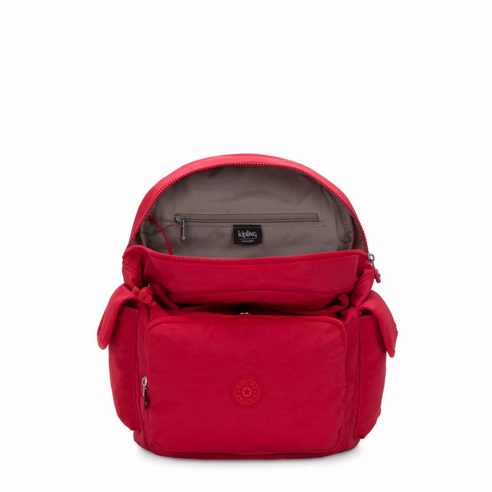 Mochilas De Moda Kipling City Pack Mujer Rojas Rojas Oscuro | UOFP-14603