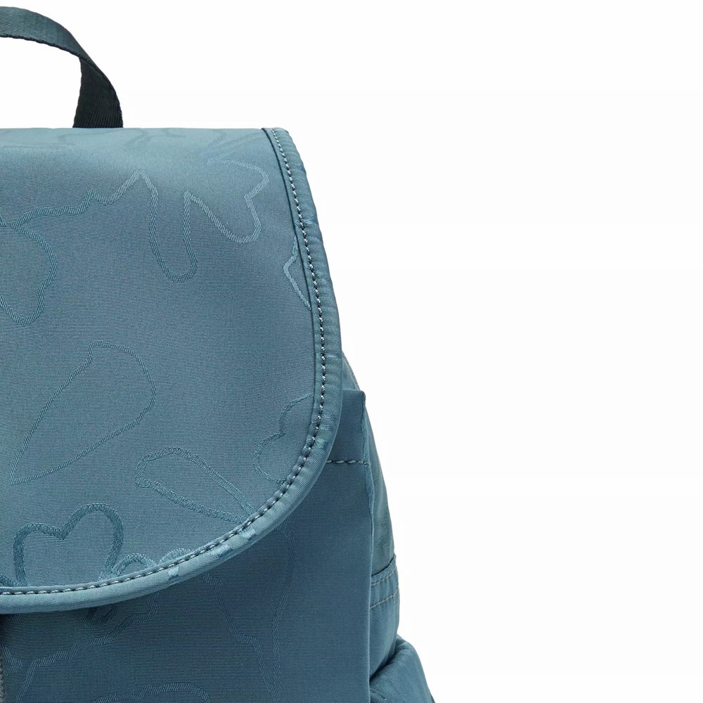 Mochilas De Moda Kipling City Pack Small Printed Mujer Azul Marino Gris | ZGIY-68509