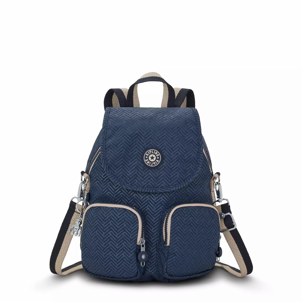 Mochilas De Moda Kipling Firefly Up Convertible Printed Mujer Azules | NZXU-56730