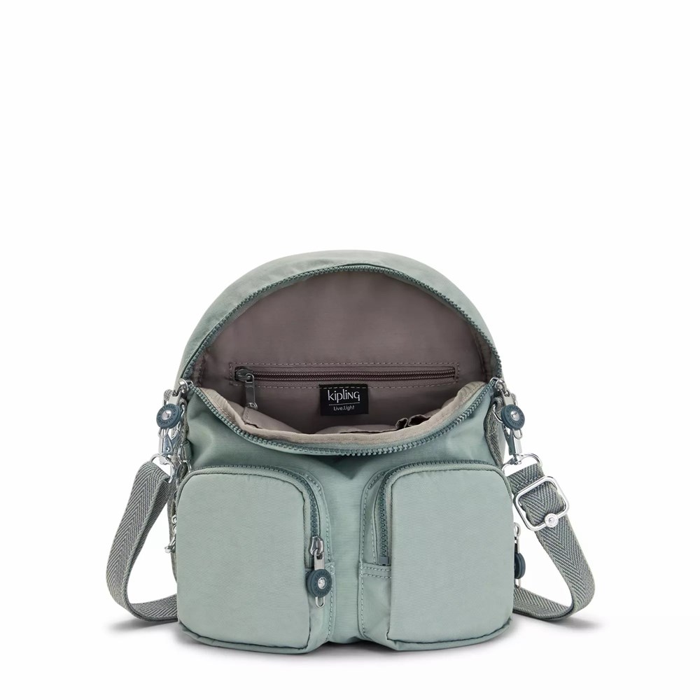 Mochilas De Moda Kipling Firefly Up Convertible Mujer Verde Oliva | YDER-61470