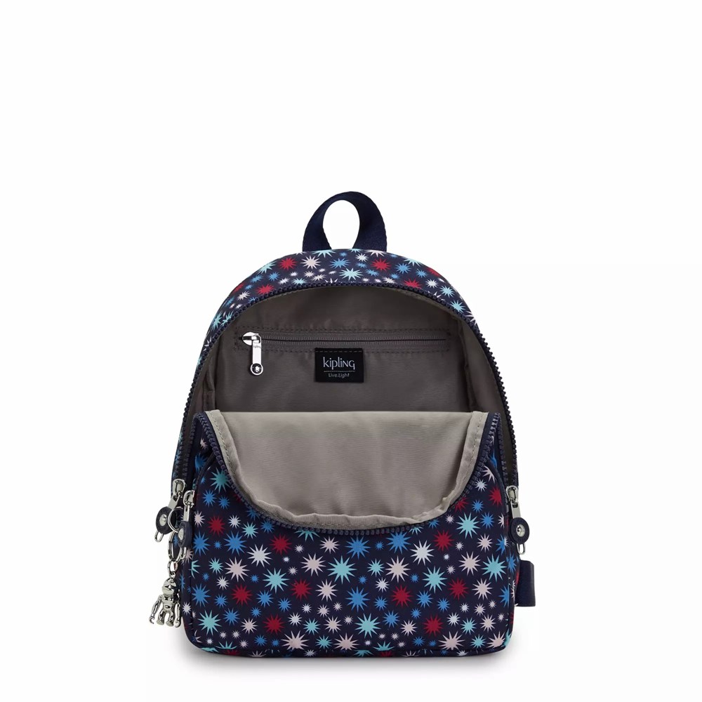 Mochilas De Moda Kipling Paola Small Printed Mujer Azules | BMNO-36917