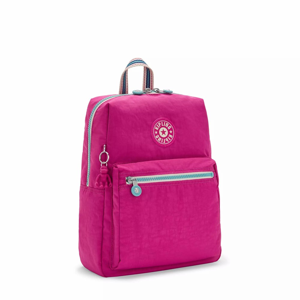 Mochilas De Moda Kipling Rylie Mujer Rosas Fucsia | UJBS-84257