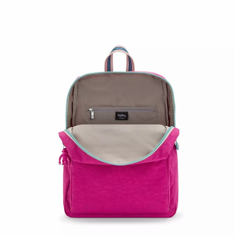 Mochilas De Moda Kipling Rylie Mujer Rosas Fucsia | UJBS-84257