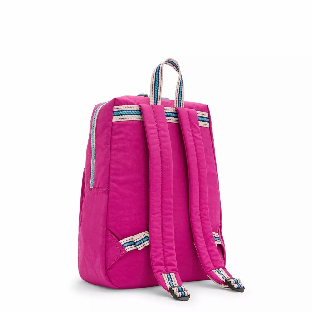 Mochilas De Moda Kipling Rylie Mujer Rosas Fucsia | UJBS-84257