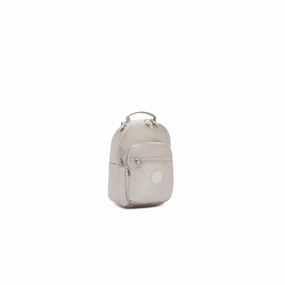 Mochilas De Moda Kipling Seoul Small Metallic Mujer Metal | QTWG-27385