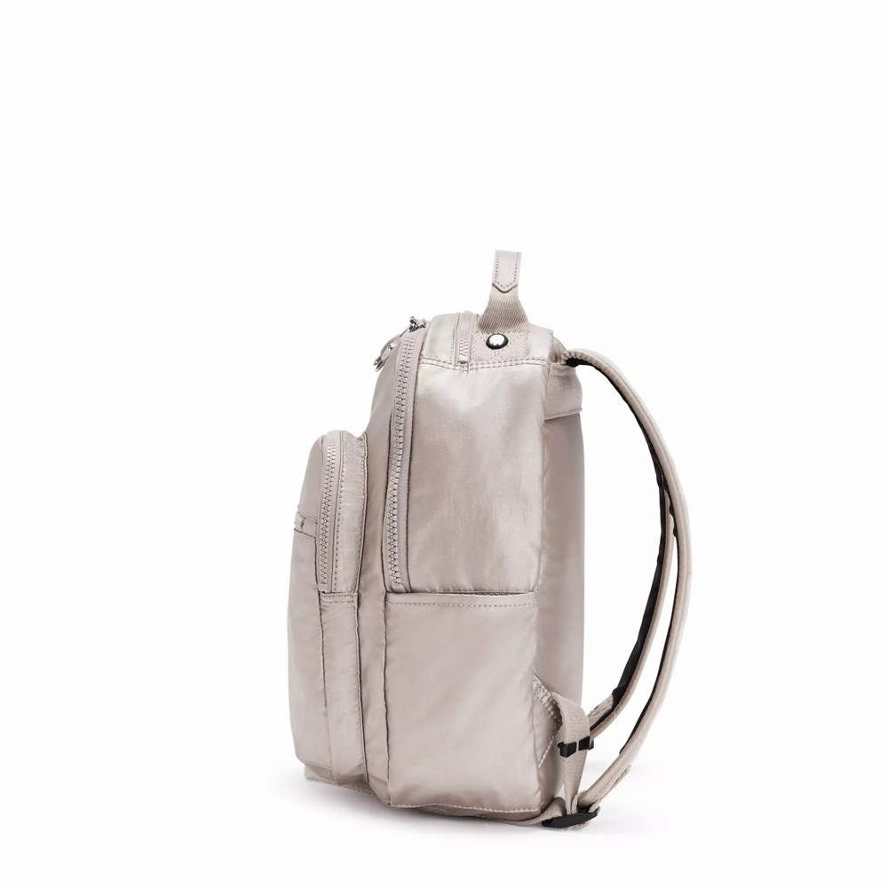 Mochilas De Moda Kipling Seoul Small Metallic Mujer Metal | QTWG-27385