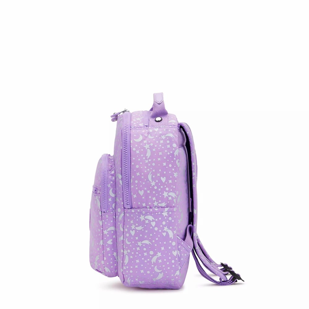 Mochilas De Moda Kipling Seoul Small Printed Mujer Metal | WXPU-13205