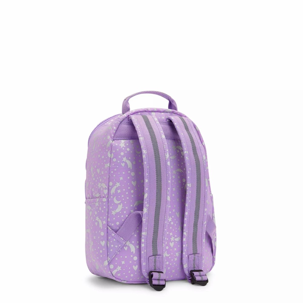 Mochilas De Moda Kipling Seoul Small Printed Mujer Metal | WXPU-13205