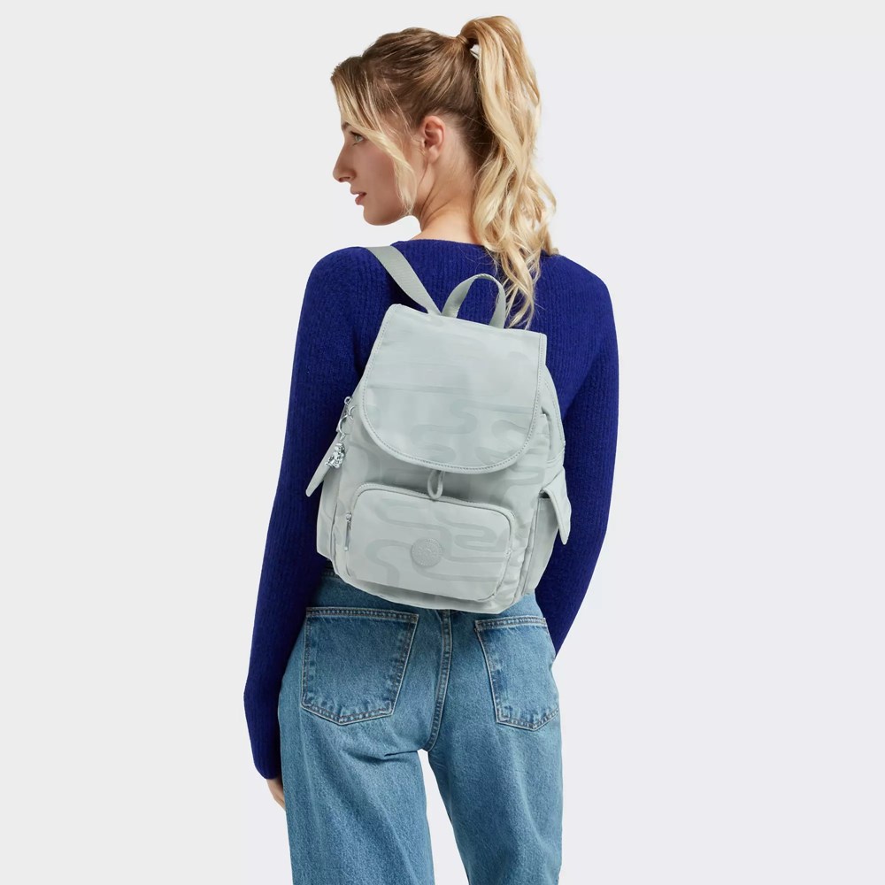 Mochilas De Viaje Kipling City Pack Small Printed Mujer Gris | HLUD-84270