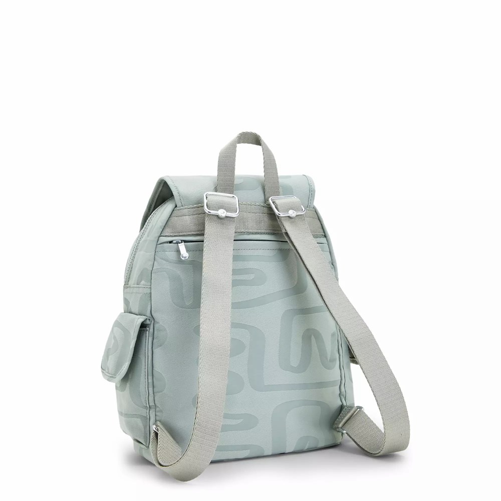 Mochilas De Viaje Kipling City Pack Small Printed Mujer Gris | HLUD-84270