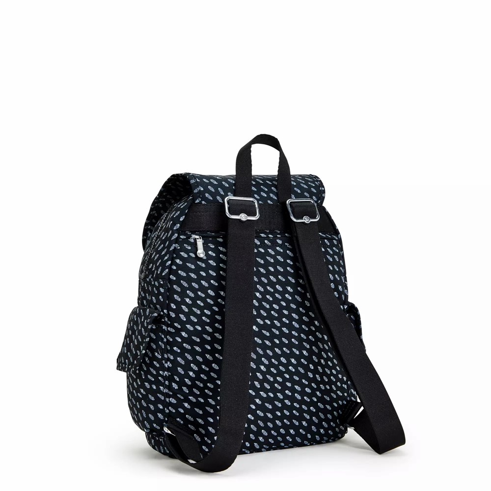 Mochilas De Viaje Kipling City Pack Small Printed Mujer Negras | HNOC-06423