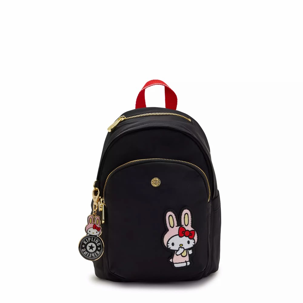 Mochilas Kipling Hello Kitty Delia Mini Mujer Negras | EZXU-39247