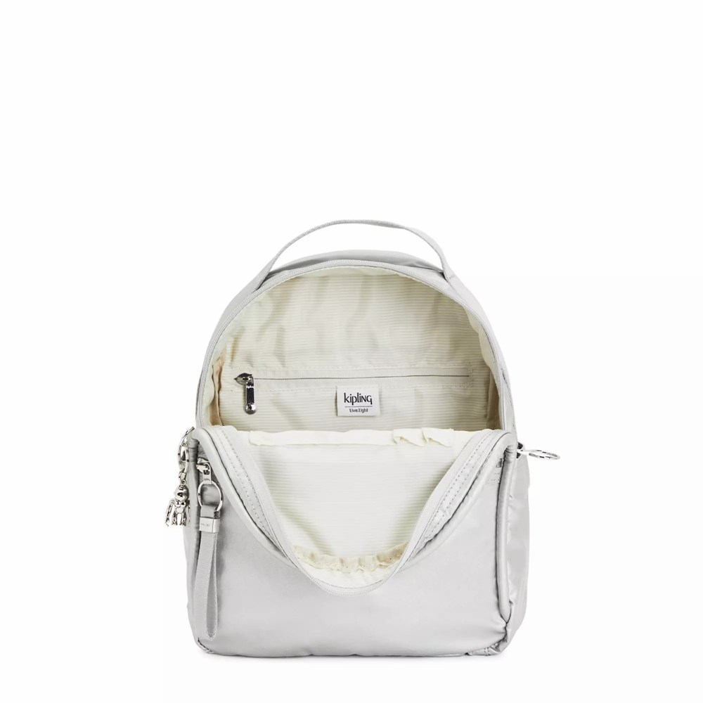 Mochilas Kipling Kae Metallic Mujer Metal Claro | ZVIW-35679