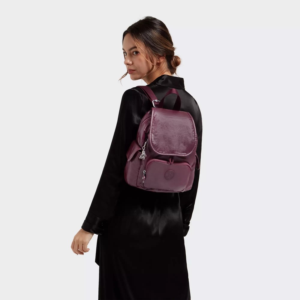 Mochilas Metálicas Kipling City Pack Mini Mujer Burdeos | RZBI-30512