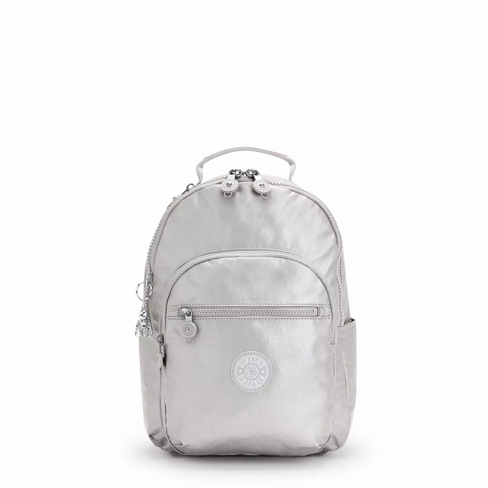 Mochilas Metálicas Kipling Seoul Small Mujer Metal Claro | LKAN-19628