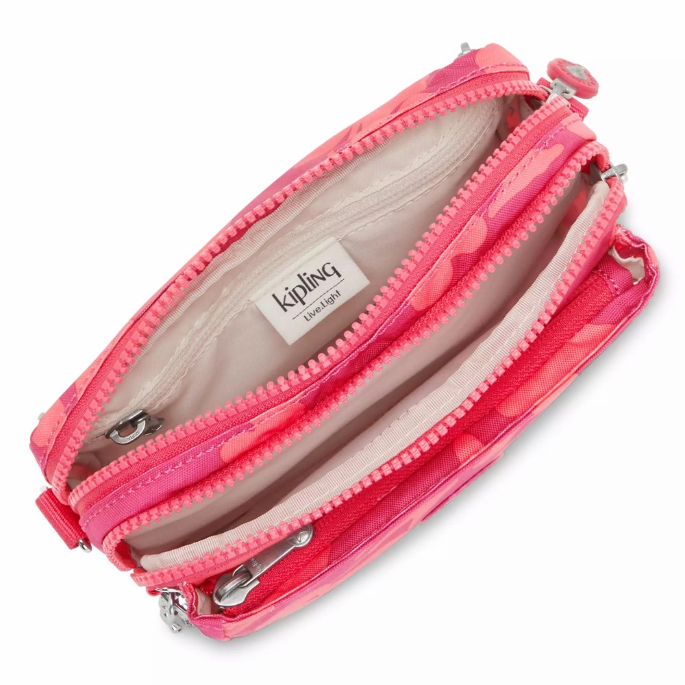 Riñonera Kipling Abanu Multi Printed Convertible Mujer Coral Flores | SBEY-56193